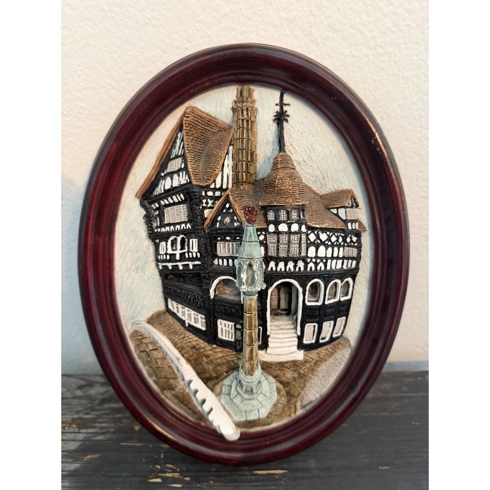 Brush Strokes “The Rows at Chester” Hand Painted Wall Plaque England Cumbria UK